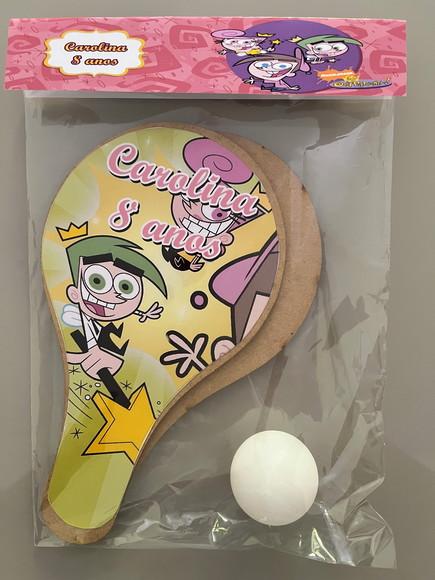 Kit Raquete para Ping Pong Personalizada Padrinhos Mágicos