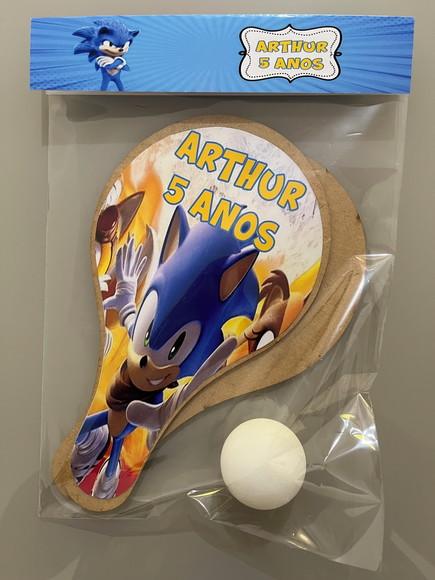 Kit Raquete para Ping Pong Personalizada Sonic