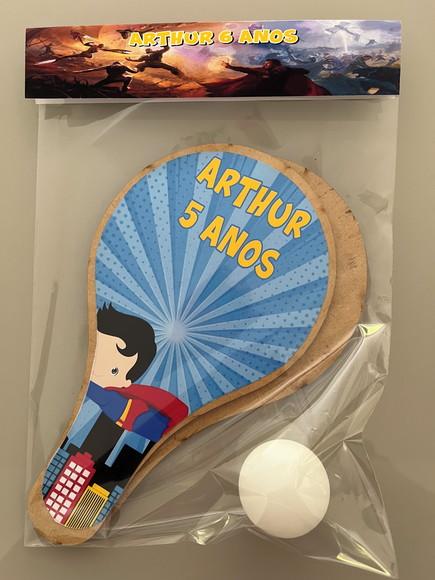 Kit Raquete para Ping Pong Personalizada Super Homem
