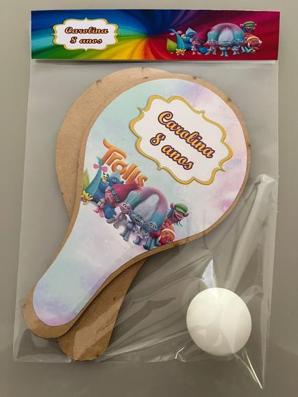 Kit Raquete para Ping Pong Personalizada Trolls