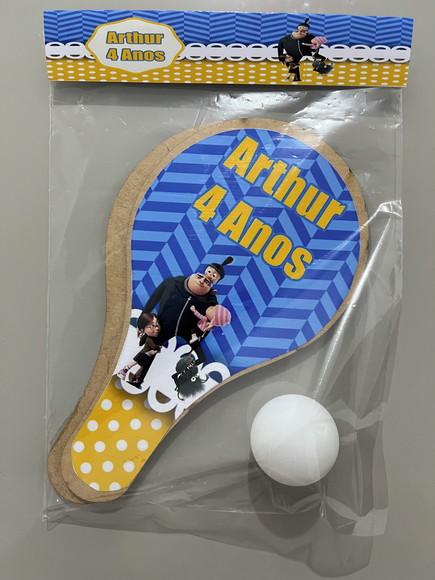 Kit Raquete para Pingpong Personalizada Meu Malvado Favorito