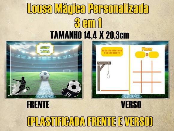 Lousa Mágica Personalizada 3 em 1 Futebol (plastificada)