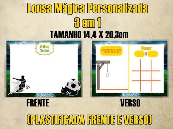 Lousa Mágica Personalizada 3 em 1 Futebol (plastificada)