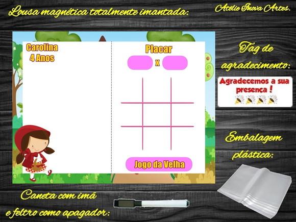 Lousa Magnética + J.v Chapeuzinho Vermelho com Embalagem