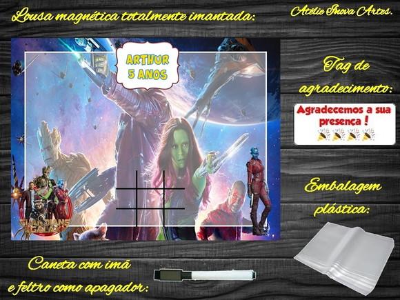Lousa Magnética + J.v Guardiões da Galáxia com Embalagem