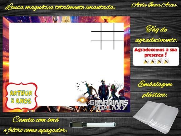 Lousa Magnética + J.v Guardiões da Galáxia com Embalagem