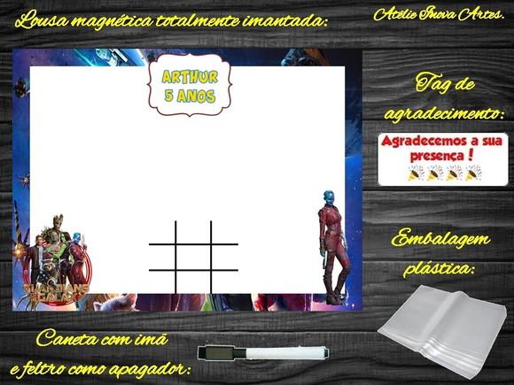 Lousa Magnética + J.v Guardiões da Galáxia com Embalagem