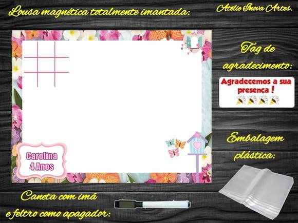 Lousa Magnética + J.v Jardim Encantado com Embalagem