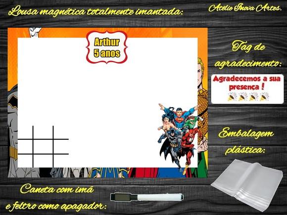 Lousa Magnética + J.v Liga da Justiça com Embalagem