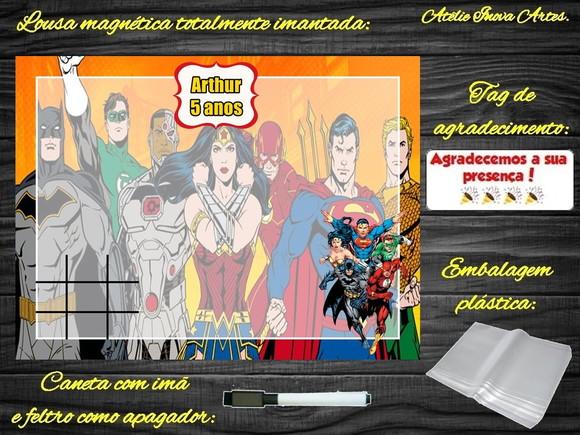 Lousa Magnética + J.v Liga da Justiça com Embalagem