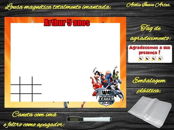 Lousa Magnética + J.v Liga da Justiça com Embalagem