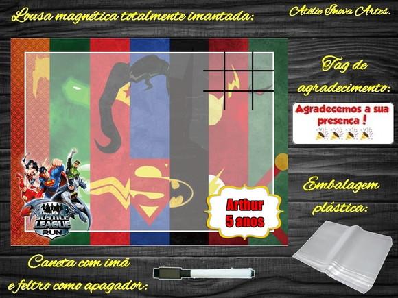 Lousa Magnética + J.v Liga da Justiça com Embalagem