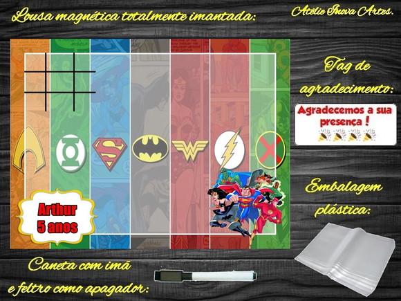 Lousa Magnética + J.v Liga da Justiça com Embalagem