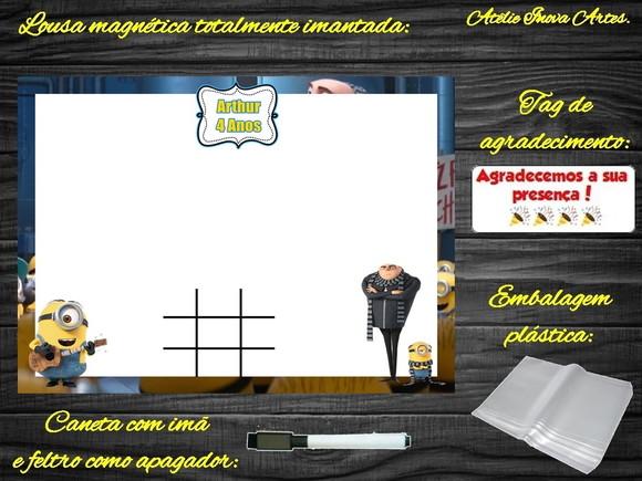Lousa Magnética + J.v Meu Malvado Favorito com Embalagem