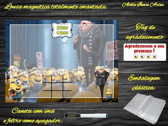 Lousa Magnética + J.v Meu Malvado Favorito com Embalagem
