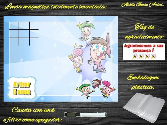 Lousa Magnética + J.v Padrinhos Mágicos com Embalagem