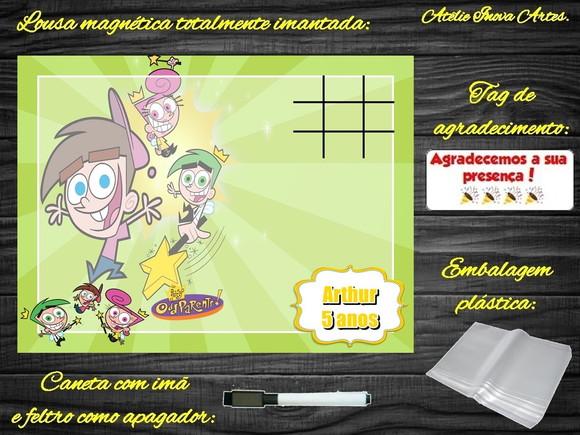 Lousa Magnética + J.v Padrinhos Mágicos com Embalagem