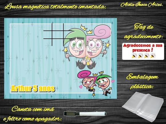 Lousa Magnética + J.v Padrinhos Mágicos com Embalagem