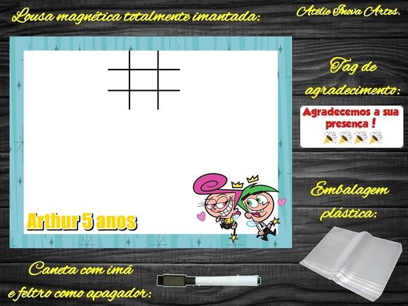 Lousa Magnética + J.v Padrinhos Mágicos com Embalagem