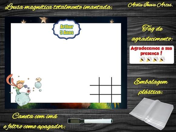 Lousa Magnética + J.v Pequeno Príncipe com Embalagem