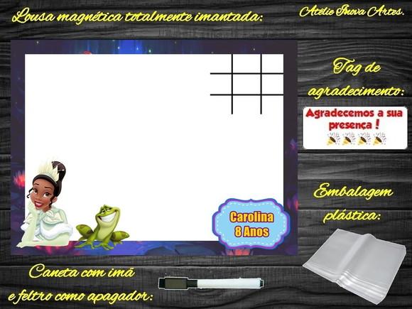 Lousa Magnética + J.v Princesa e o Sapo com Embalagem
