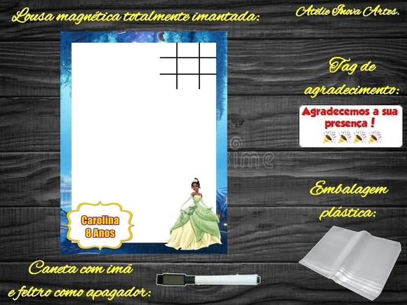 Lousa Magnética + J.v Princesa e o Sapo com Embalagem