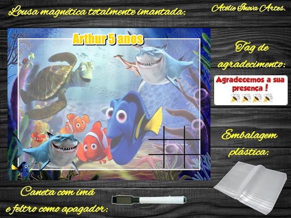 Lousa Magnética + J.v Procurando o Nemo com Embalagem