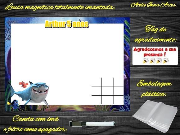 Lousa Magnética + J.v Procurando o Nemo com Embalagem