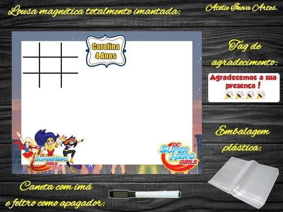 Lousa Magnética + J.v Super Hero Girls com Embalagem