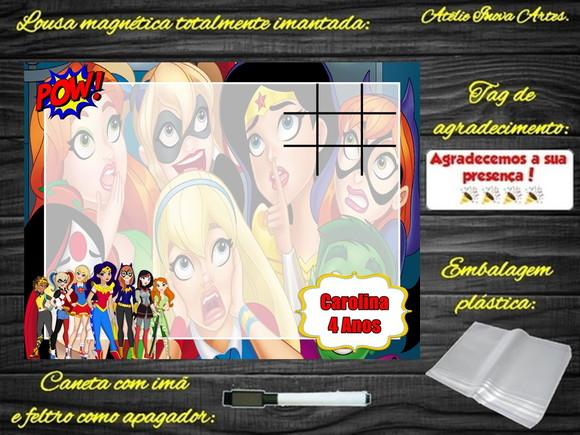 Lousa Magnética + J.v Super Hero Girls com Embalagem
