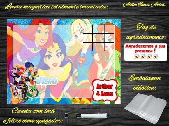 Lousa Magnética + J.v Super Hero Girls com Embalagem