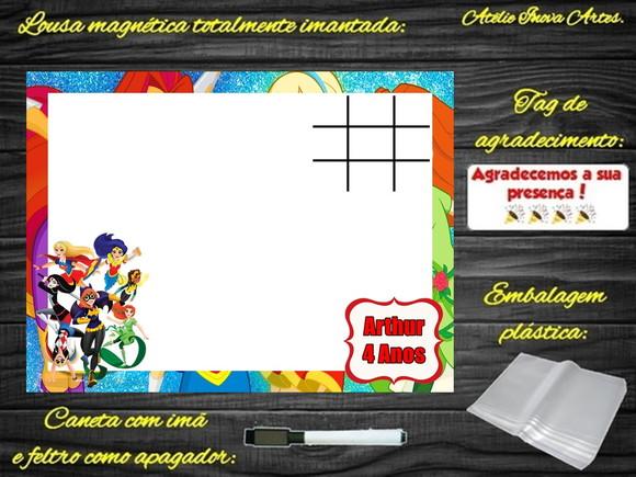 Lousa Magnética + J.v Super Hero Girls com Embalagem