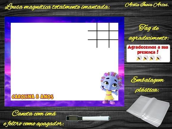 Lousa Magnética + J.v Super Monstros em Ação com Embalagem