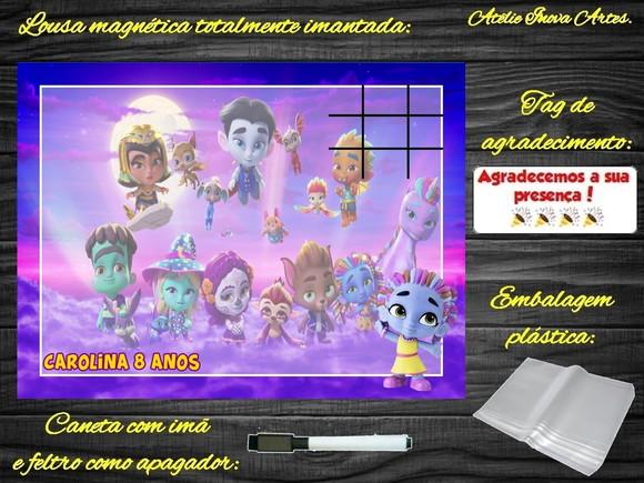 Lousa Magnética + J.v Super Monstros em Ação com Embalagem