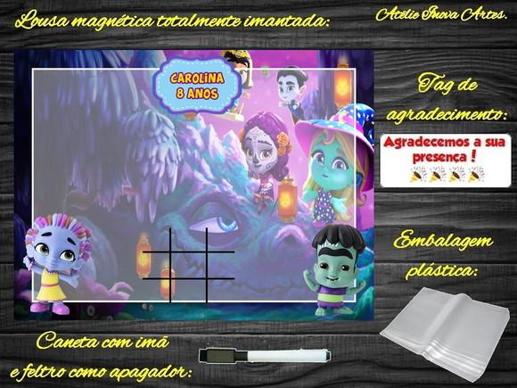 Lousa Magnética + J.v Super Monstros em Ação com Embalagem