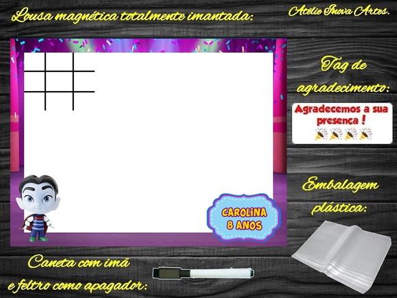 Lousa Magnética + J.v Super Monstros em Ação com Embalagem