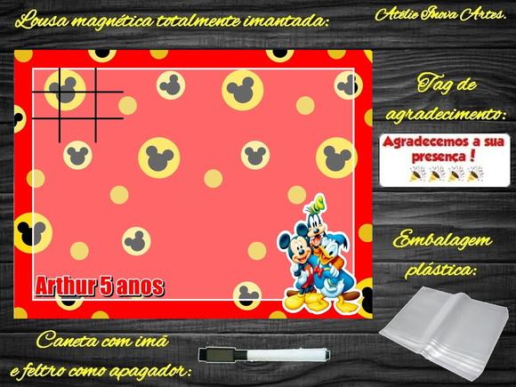 Lousa Magnética + J.v Turma do Mickey com Embalagem