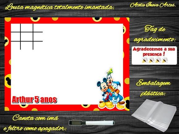 Lousa Magnética + J.v Turma do Mickey com Embalagem