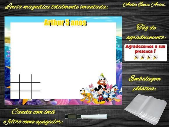 Lousa Magnética + J.v Turma do Mickey com Embalagem