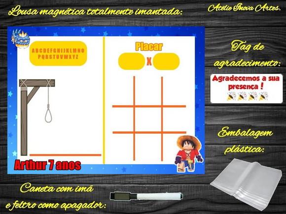 Lousa Magnética + J.v+ Forca Blox Fruits com Embalagem