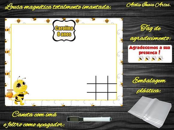 Lousa Magnética + Jogo da Velha Abelinha com Embalagem