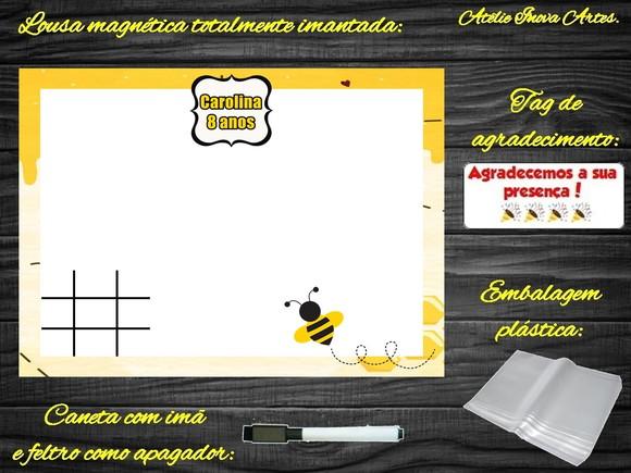 Lousa Magnética + Jogo da Velha Abelinha com Embalagem