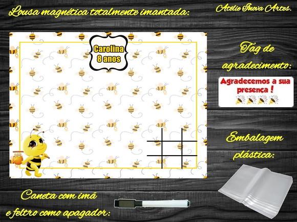 Lousa Magnética + Jogo da Velha Abelinha com Embalagem