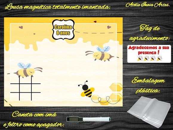 Lousa Magnética + Jogo da Velha Abelinha com Embalagem