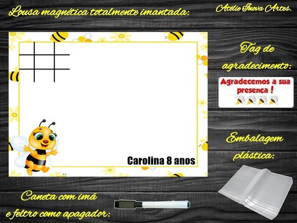 Lousa Magnética + Jogo da Velha Abelinha com Embalagem