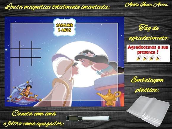 Lousa Magnética + Jogo da Velha Aladdin com Embalagem