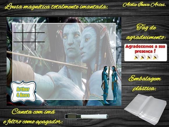 Lousa Magnética + Jogo da Velha Avatar com Embalagem