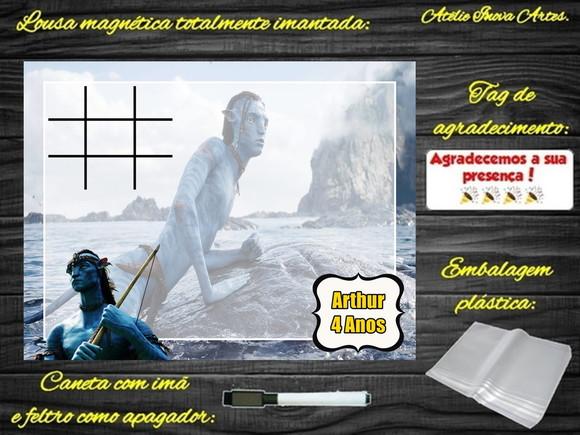 Lousa Magnética + Jogo da Velha Avatar com Embalagem
