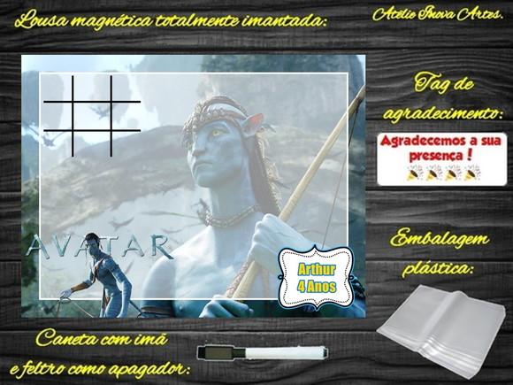 Lousa Magnética + Jogo da Velha Avatar com Embalagem
