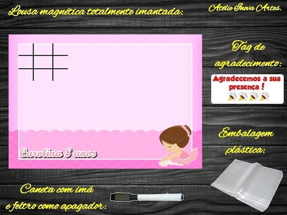 Lousa Magnética + Jogo da Velha Bailarina com Embalagem
